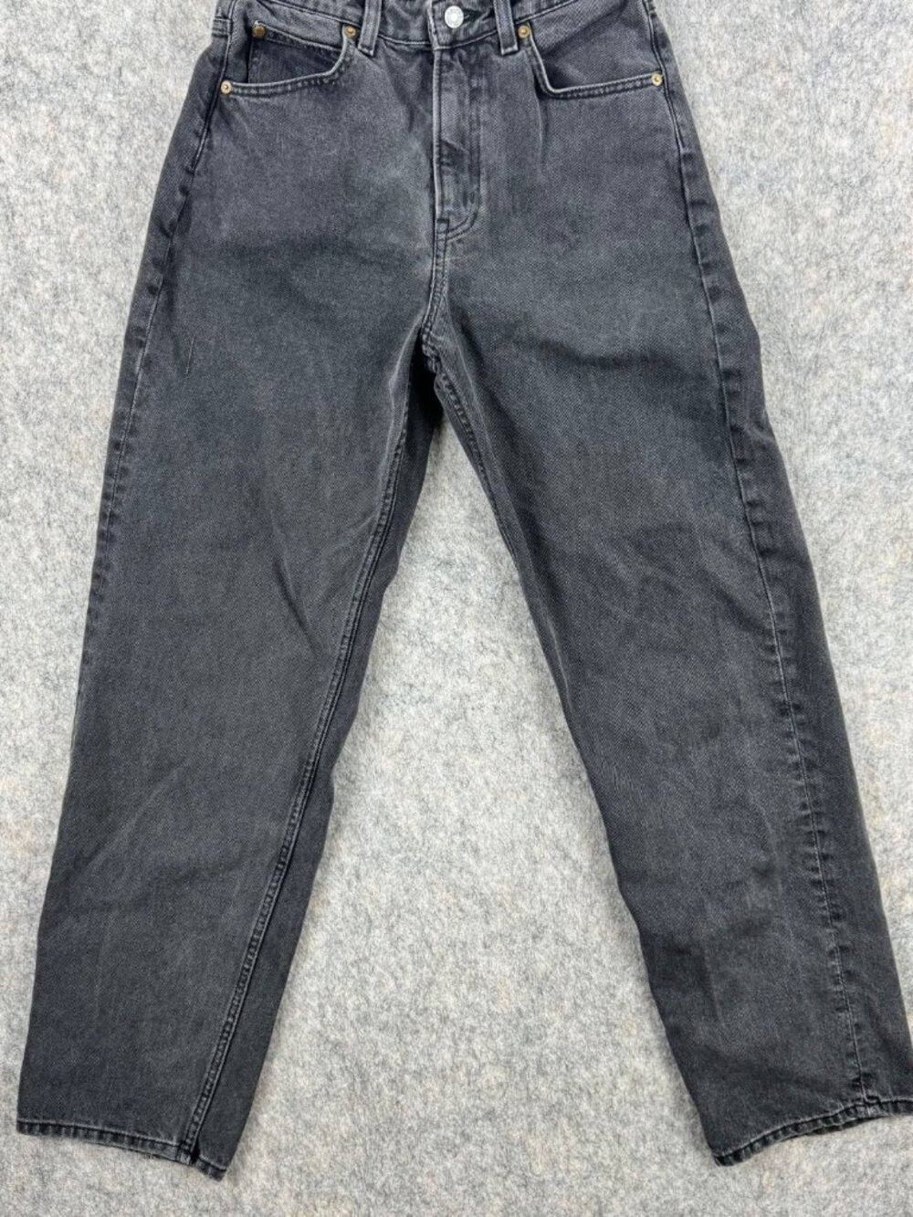 H&M Womens Baggy 90s Jeans Size 4 Dark Gray Black
